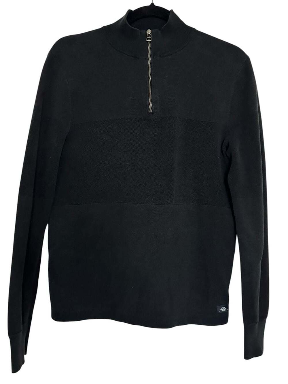 Dockers Men's Black Quarter-Zip Recycled Knit Sweater Size Small